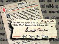 Image of Sir Edward Carson's signature on Ulster's Solemn League and Covenant, 28 December 1912