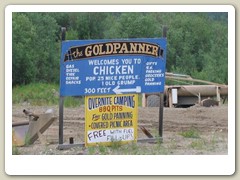Sign for gold panning