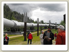 We were allowed to walk around and touch the pipeline