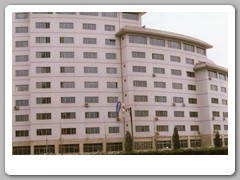 Walking around Beijing by our hotel