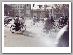 Walking around Beijing by our hotel