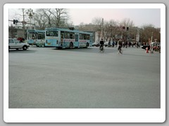 Walking around Beijing by our hotel