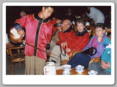 The server never missed a tea cup