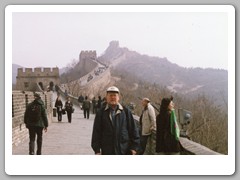 John hiked to the top of the wall
