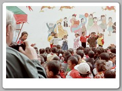 Kids performing for us