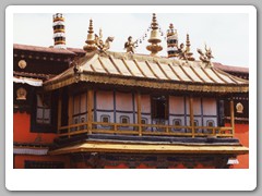 On the top level of the temple