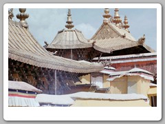 On the top level of the temple