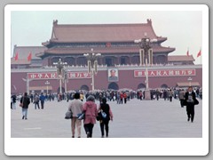 Tiananmen Square - Looking toward the Gate of Heavenly Peace, entrance to the Forbidden City