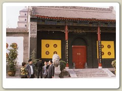 On the temple grounds