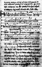 The Dubrovnik Missal, 12th century, with musical notation (kept in Bodleain Library in Oxford))