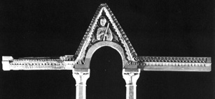 Fragment of gable from Sv. Srdj, island of Kolocep