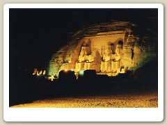 Temple with night lights