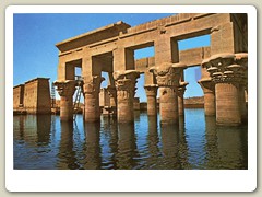 Philae & Isis Temple with Nile flooding