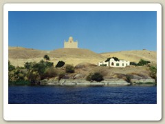 Shah Aga Khan mausoleum above the Nile