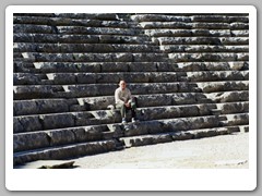 John waiting for a performance