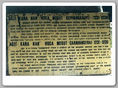 Ancient caravan stop information sign