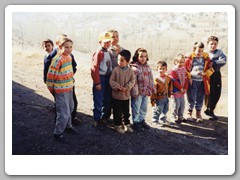 Kids flocked to the bus when we stopped to take pictures