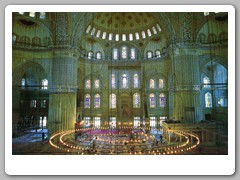 Inside view of the Blue Mosque