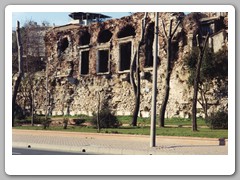 Old city wall by the Bosphorus