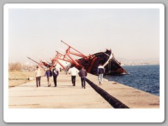 Walking along the Bosphorus - appears that ship was there a long time.